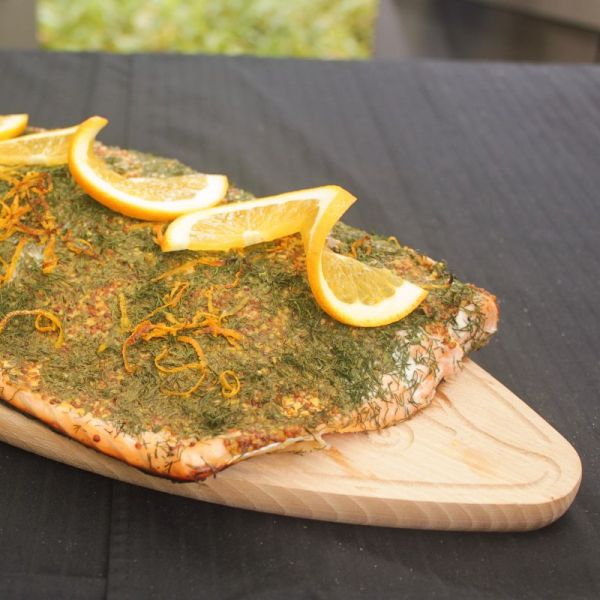 Whole Side of Fresh Salmon on the skin