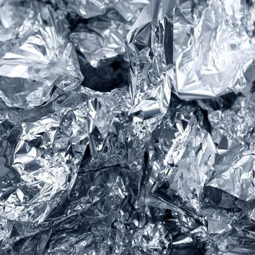 crumpled aluminium foil