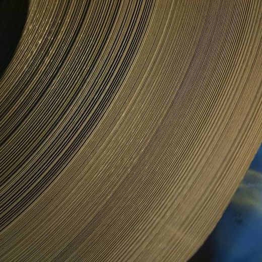 Aluminium roll close-up