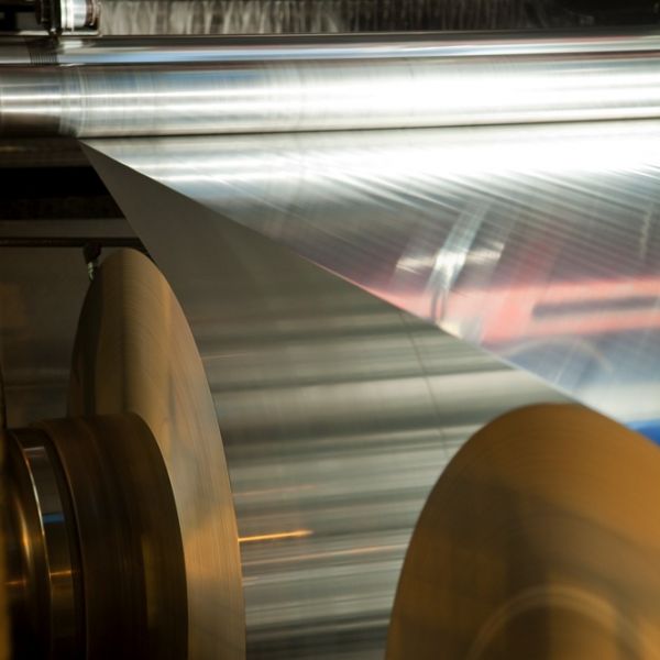 aluminium foil at production