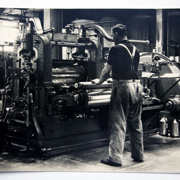 old aluminum press