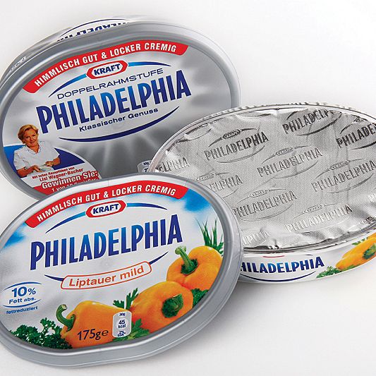 Aluminium closure for cream cheese