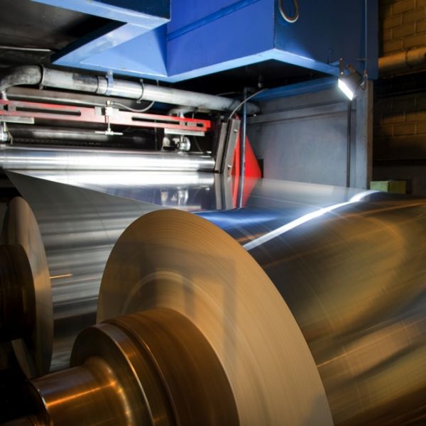 aluminium foil at production