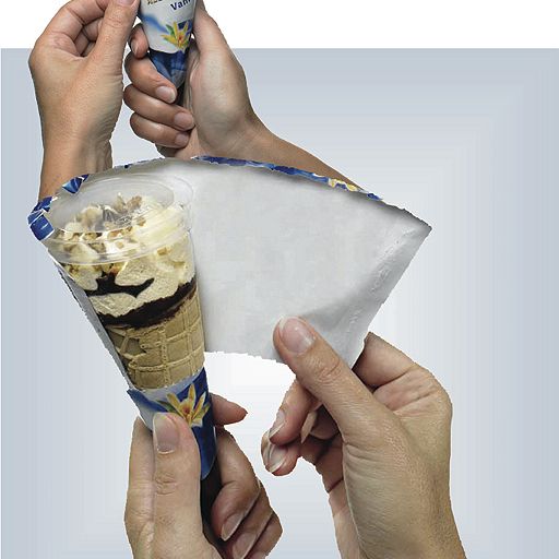 Aluminium packaging ice cream
